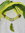 Wunderschöner Schmuckschal mit gelb-grüner Achatscheibe - Unikat