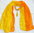 Gelb-oranger Schmuckschal mit Achatscheibe - Unikat