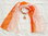 Schmuckschal orange-lachs mit Achatscheibe - Unikat