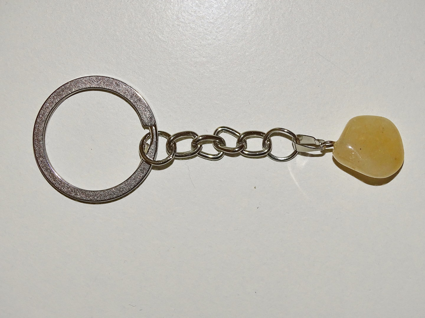 Schlüsselanhänger mit gelbem Achat - Unikat