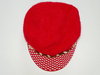 Rote Wollmütze im Beanie Style mit Schirm