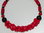 Edelsteinkette aus rotem und schwarzem Achat  - Unikat