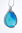 Silberkette mit hellblauem Achat-Anhänger mit Lebensbaum-Dekor
