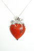 Silberkette mit edlem Herz aus rotem Jaspis